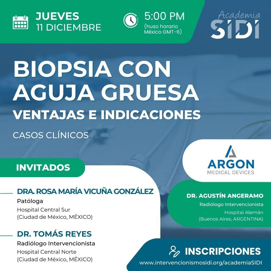 Webinar Academia SIDI - Biopsia con aguja gruesa. Ventajas e indicaciones