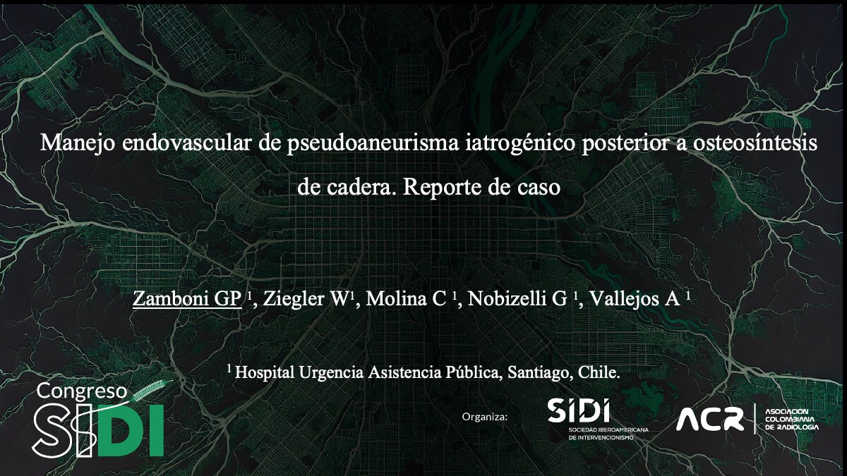 Manejo endovascular de pseudoaneurisma iatrogénico posterior a osteosíntesis de cadera. Reporte de caso