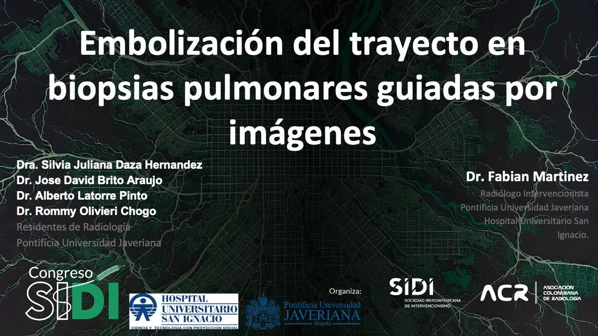 Embolización del trayecto en biopsias pulmonares guiadas por imágenes