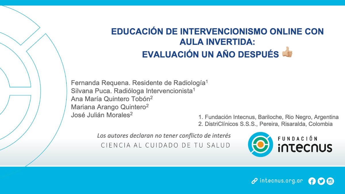 Educación en intervencionismo online con aula invertida: evaluación un año después